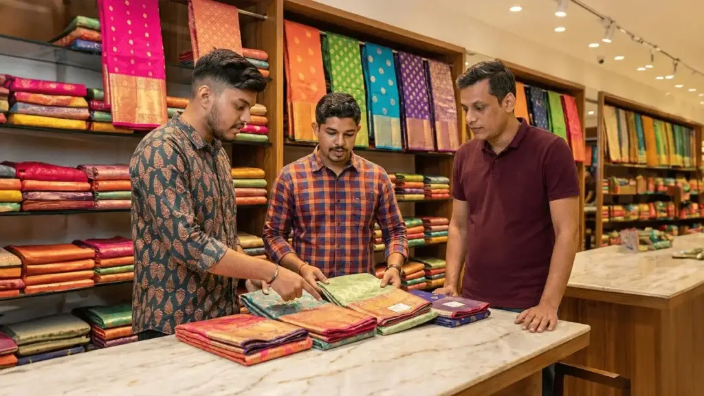 Swarovski Saree Manufacturers