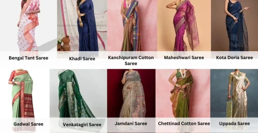 Types of Pure Cotton Sarees Manufactured in Surat