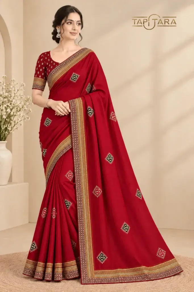 Sarees Manufacturers in India offering quality designer sarees and bulk wholesale collections from Tapi Tara in Surat.